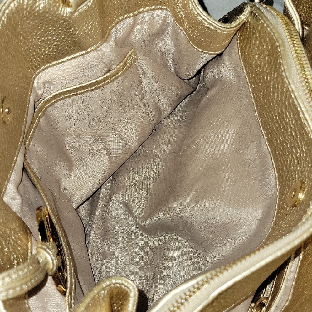 MICHAEL Michael Kors Metallic Gold Satchel - Picture 5 of 10